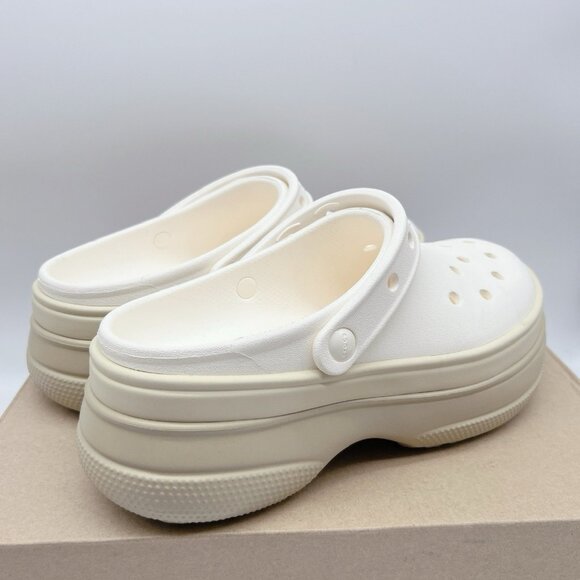 CROCS CLASSIC STACKED CLOG Platform CHALK WHITE Womens US 9 - NEW - Picture 6 of 12